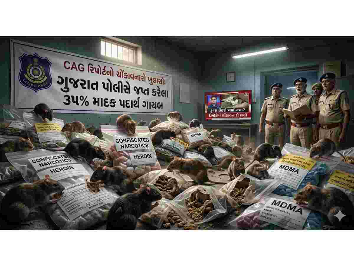 ગુજરાત પોલીસે જપ્ત કરેલા ડ્રગ્સ ઉંદરો ખાઈ ગયા, CAG રિપોર્ટમાં 35% માદક પદાર્થ ગાયબનો ચોંકાવનારો ખુલાસો