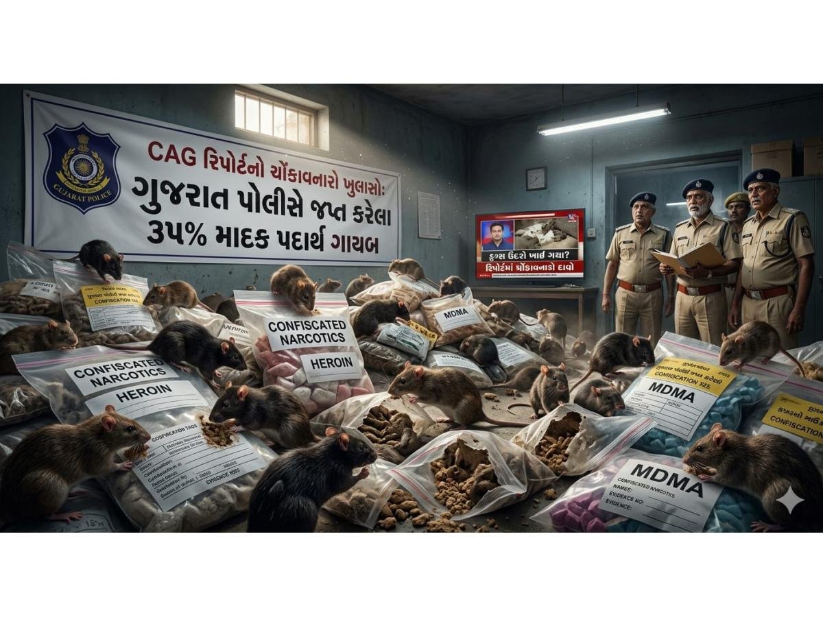 ગુજરાત પોલીસે જપ્ત કરેલા ડ્રગ્સ ઉંદરો ખાઈ ગયા, CAG રિપોર્ટમાં 35% માદક પદાર્થ ગાયબનો ચોંકાવનારો ખુલાસો
