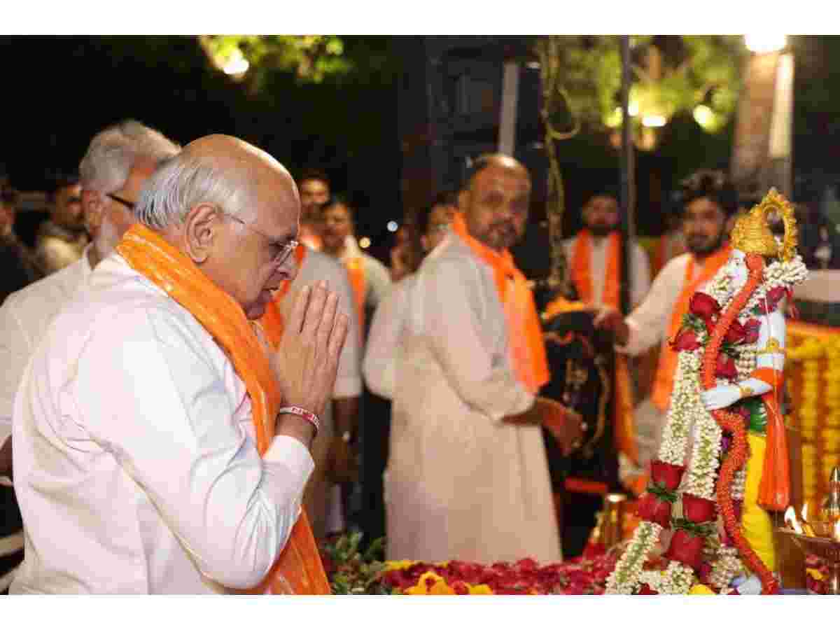 CM ભૂપેન્દ્ર પટેલ વસ્ત્રાપુરમાં કર્યા ભગવાન રામના દર્શન, ભવ્ય મહોત્સવમાં જોડાયા