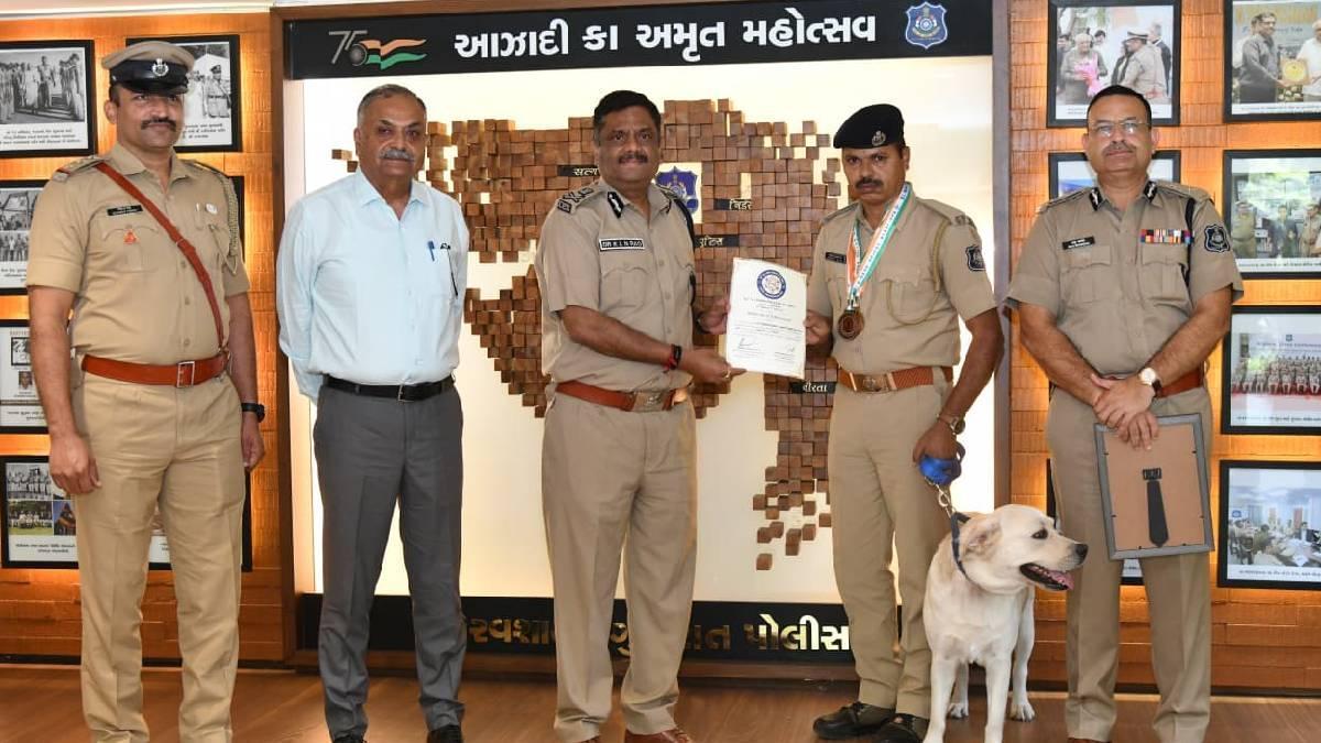 16 વર્ષ પછી ગુજરાત પોલીસ ડોગ ‘ચેક’ રાષ્ટ્રીય પોલીસ ડ્યુટી મીટમાં ગોલ્ડ મેડલ જીત્યો