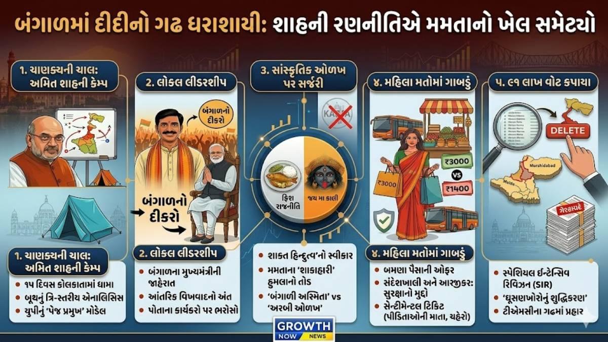 બંગાળમાં દીદીનો ગઢ ધરાશાયી: શાહની રણનીતિએ મમતાનો ખેલ સમેટ્યો