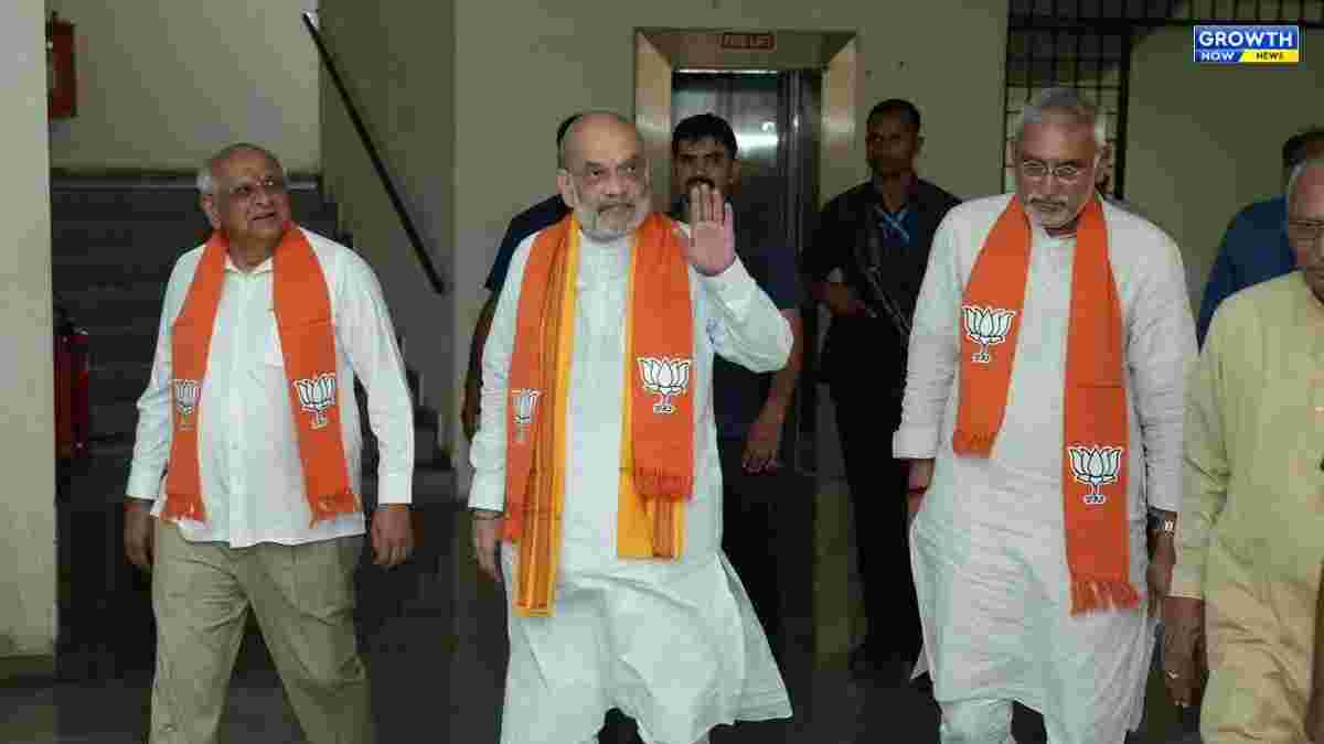 ગાંધીનગરના કોબામાં આવેલા શ્રી કમલમ ખાતે અમિત શાહની શુભેચ્છા મુલાકાત
