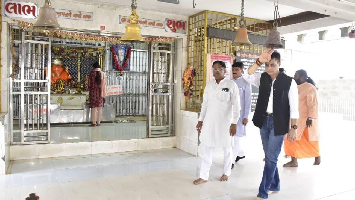 જામનગરના સપડા સિદ્ધિવિનાયક મંદિરે આરોગ્ય મંત્રી પ્રફુલ પાનશેરિયાની મુલાકાત