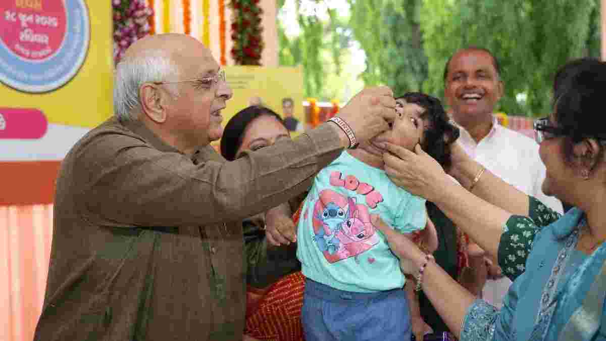 CM ભૂપેન્દ્ર પટેલે ગુજરાતમાં પલ્સ પોલિયો અભિયાનનો પ્રારંભ કર્યો